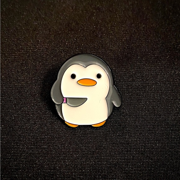 NEW: Killer Penguin Enamel Pin or Magnet. Do what she says and no one gets hurt - Picture 2 of 4